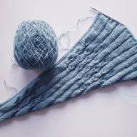 &#039;Blue Haze&#039; Triangular Shawlette - 'Blue Haze' Triangular Shawlette