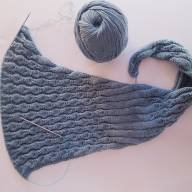 &#039;Blue Haze&#039; Triangular Shawlette - 'Blue Haze' Triangular Shawlette