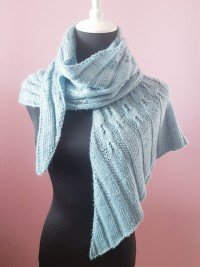 'Blue Haze' Triangular Shawlette