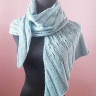 &#039;Blue Haze&#039; Triangular Shawlette - 'Blue Haze' Triangular Shawlette