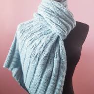 &#039;Blue Haze&#039; Triangular Shawlette - 'Blue Haze' Triangular Shawlette