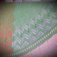 &#039;Green &amp; Buttermilk&#039; Triangular Large Lace Shawl - 'Green & Buttermilk' Triangular Large Lace Shawl