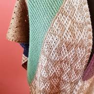 &#039;Mosaic &amp; Texture&#039; Multicolor Rectangular Wrap - 'Mosaic & Texture' Multicolor Rectangular Wrap