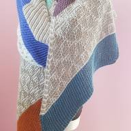 &#039;Mosaic &amp; Texture&#039; Multicolor Rectangular Wrap - 'Mosaic & Texture' Multicolor Rectangular Wrap
