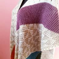 &#039;Mosaic &amp; Texture&#039; Multicolor Rectangular Wrap - 'Mosaic & Texture' Multicolor Rectangular Wrap