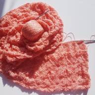 &#039;Angels in Pink&#039; Crescent Lace Shawl - 'Angels in Pink' Crescent Lace Shawl