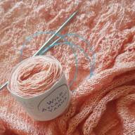 &#039;Angels in Pink&#039; Crescent Lace Shawl - 'Angels in Pink' Crescent Lace Shawl