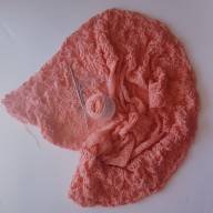 &#039;Angels in Pink&#039; Crescent Lace Shawl - 'Angels in Pink' Crescent Lace Shawl