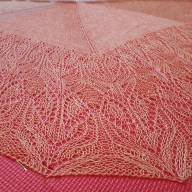 &#039;Angels in Pink&#039; Crescent Lace Shawl - 'Angels in Pink' Crescent Lace Shawl