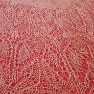 &#039;Angels in Pink&#039; Crescent Lace Shawl - 'Angels in Pink' Crescent Lace Shawl