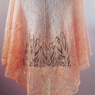 &#039;Angels in Pink&#039; Crescent Lace Shawl - 'Angels in Pink' Crescent Lace Shawl