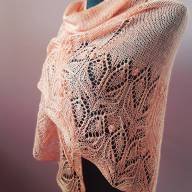 &#039;Angels in Pink&#039; Crescent Lace Shawl - 'Angels in Pink' Crescent Lace Shawl
