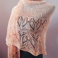 &#039;Angels in Pink&#039; Crescent Lace Shawl - 'Angels in Pink' Crescent Lace Shawl