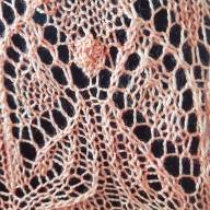 &#039;Angels in Pink&#039; Crescent Lace Shawl - 'Angels in Pink' Crescent Lace Shawl