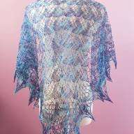 &#039;Crystals&#039; Triangular Lace Shawlette - 'Crystals' Triangular Lace Shawlette