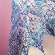 &#039;Crystals&#039; Triangular Lace Shawlette - 'Crystals' Triangular Lace Shawlette