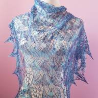 &#039;Crystals&#039; Triangular Lace Shawlette - 'Crystals' Triangular Lace Shawlette