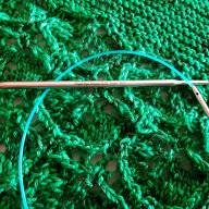 &#039;Green Leaves&#039; Triangular Shawlette - 'Green Leaves' Triangular Shawlette