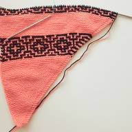 &#039;Mosaic Motif&#039; Triangular Shawl - 'Mosaic Motif' Triangular Shawl