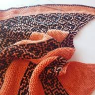 &#039;Mosaic Motif&#039; Triangular Shawl - 'Mosaic Motif' Triangular Shawl