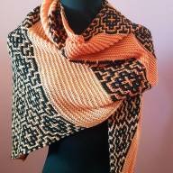 &#039;Mosaic Motif&#039; Triangular Shawl - 'Mosaic Motif' Triangular Shawl