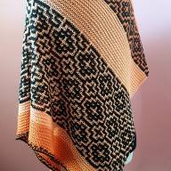 &#039;Mosaic Motif&#039; Triangular Shawl - 'Mosaic Motif' Triangular Shawl