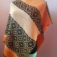 &#039;Mosaic Motif&#039; Triangular Shawl - 'Mosaic Motif' Triangular Shawl