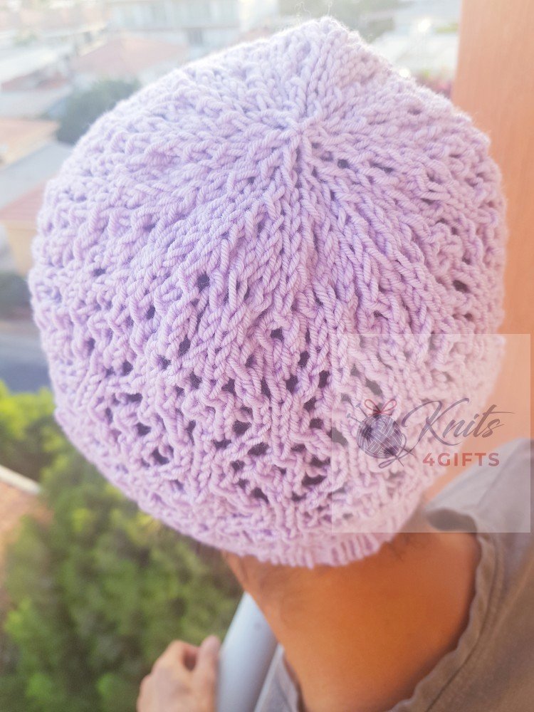 'Lavender Flowers' Lacy Hat