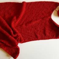 &#039;Just Red&#039; Large Asymmetric Wrap - 'Just Red' Large Asymmetric Wrap
