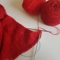 &#039;Just Red&#039; Large Asymmetric Wrap - 'Just Red' Large Asymmetric Wrap