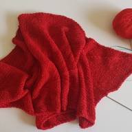 &#039;Just Red&#039; Large Asymmetric Wrap - 'Just Red' Large Asymmetric Wrap