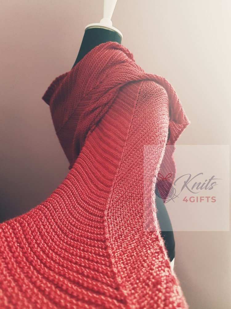 'Just Red' Large Asymmetric Wrap