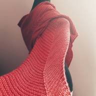 &#039;Just Red&#039; Large Asymmetric Wrap - 'Just Red' Large Asymmetric Wrap