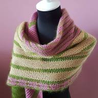 &#039;Soft Fibers Combined&#039; Large Asymmetric Wrap - 'Soft Fibers Combined' Large Asymmetric Wrap