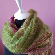 &#039;Soft Fibers Combined&#039; Large Asymmetric Wrap - 'Soft Fibers Combined' Large Asymmetric Wrap