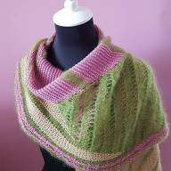 &#039;Soft Fibers Combined&#039; Large Asymmetric Wrap - 'Soft Fibers Combined' Large Asymmetric Wrap