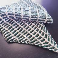 &#039;Mosaic Green &amp; White&#039; Cowl - 'Mosaic Green & White' Cowl