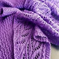 &#039;Purple Lace &amp; Texture&#039; Triangular Shawlette - 'Purple Lace & Texture' Triangular Shawlette