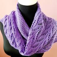 &#039;Purple Lace &amp; Texture&#039; Triangular Shawlette - 'Purple Lace & Texture' Triangular Shawlette