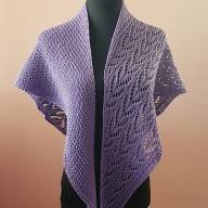 &#039;Purple Lace &amp; Texture&#039; Triangular Shawlette - 'Purple Lace & Texture' Triangular Shawlette