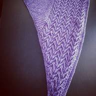 &#039;Purple Lace &amp; Texture&#039; Triangular Shawlette - 'Purple Lace & Texture' Triangular Shawlette
