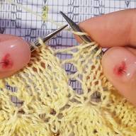 &#039;Yellow Apples&#039; Crescent Lace Shawl - 'Yellow Apples' Crescent Lace Shawl