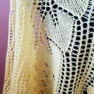 &#039;Yellow Apples&#039; Crescent Lace Shawl - 'Yellow Apples' Crescent Lace Shawl