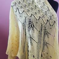 &#039;Yellow Apples&#039; Crescent Lace Shawl - 'Yellow Apples' Crescent Lace Shawl