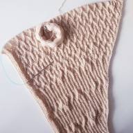 &#039;Off White Texture&#039; Triangular Shawlette - 'Off White Texture' Triangular Shawlette