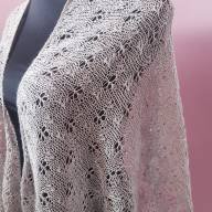 &#039;Grey with a Blink&#039; Crescent Lace Shawl - 'Grey with a Blink' Crescent Lace Shawl
