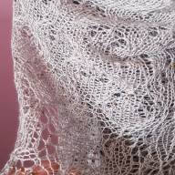 &#039;Grey with a Blink&#039; Crescent Lace Shawl - 'Grey with a Blink' Crescent Lace Shawl