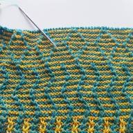 &#039;Green &amp; Yellow &#039; Large Triangular Lines &amp; Texture Shawl - 'Green & Yellow ' Large Triangular Lines & Texture Shawl