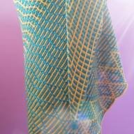 &#039;Green &amp; Yellow &#039; Large Triangular Lines &amp; Texture Shawl - 'Green & Yellow ' Large Triangular Lines & Texture Shawl