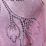&#039;Tulips on Field&#039; Crescent Lace Shawl - 'Tulips on Field' Crescent Lace Shawl